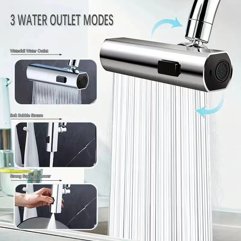 Home Kitchen Bathroom Marketing - Новый 3-режимный кухонный смеситель, универсальный вращающийся