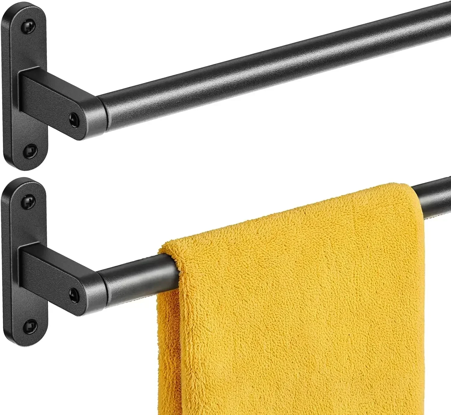Home Essentials Bathroom Accessories - Матовая черная вешалка для полотенец для