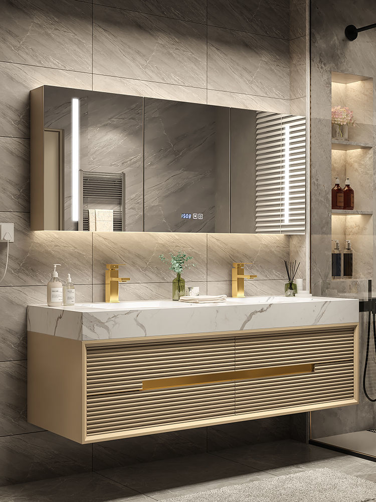 Bathroom Cabinet Mirror - Роскошная тумба для ванной из сланца