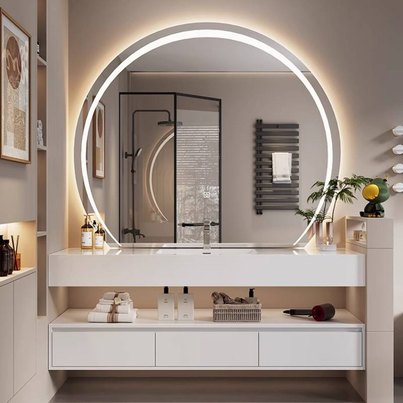 Bathroom Cabinet Mirror - Круглое зеркало, шкаф для ванной комнаты,