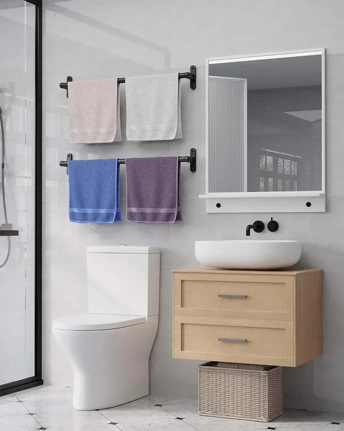 Матовая черная вешалка для пол – обзор и цена Home Essentials Bathroom Accessories