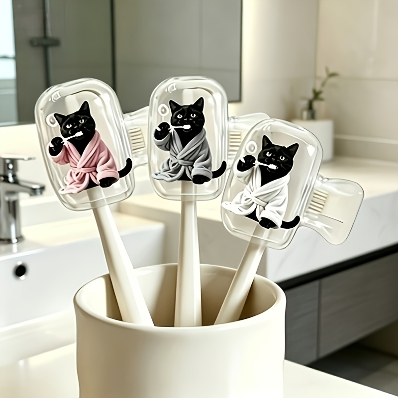 4 шт. черных чехла для зубных  – обзор и цена Home Essentials Bathroom Accessories